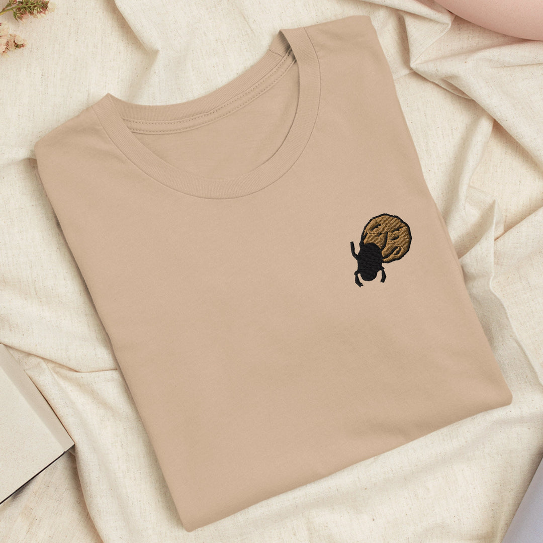Dung Beetle Embroidered T-shirt