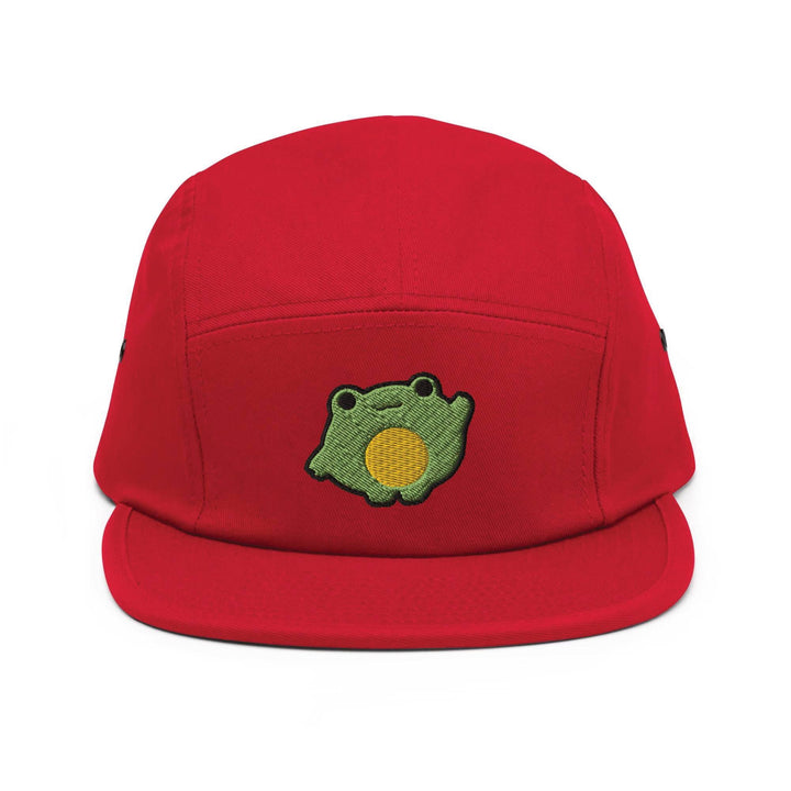 Chonky Cartoon Frog 5 Panel Camper Cap