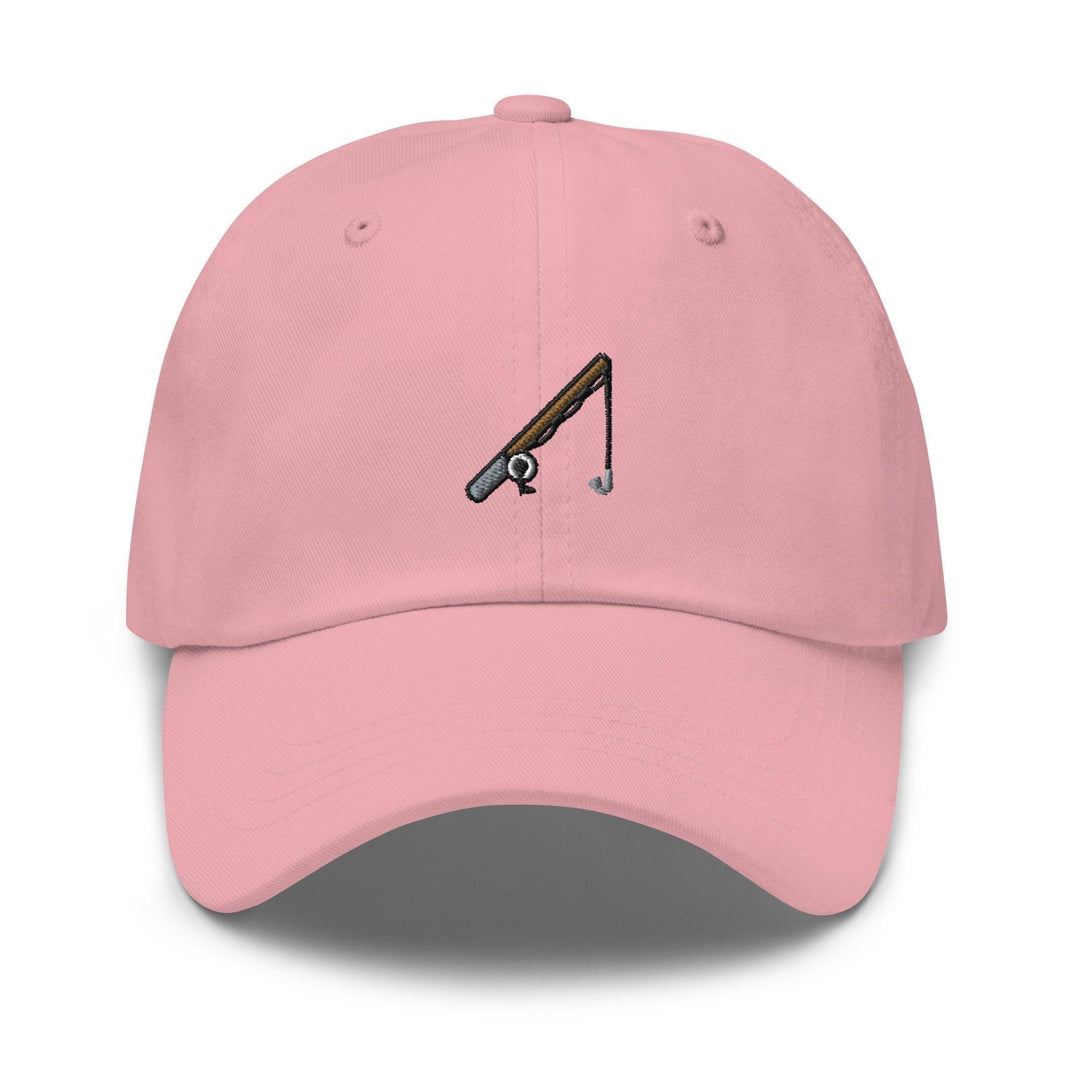 a pink hat with a golf club on it