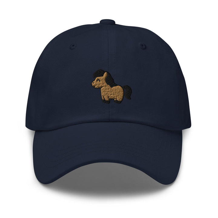 a hat with a horse embroidered on it