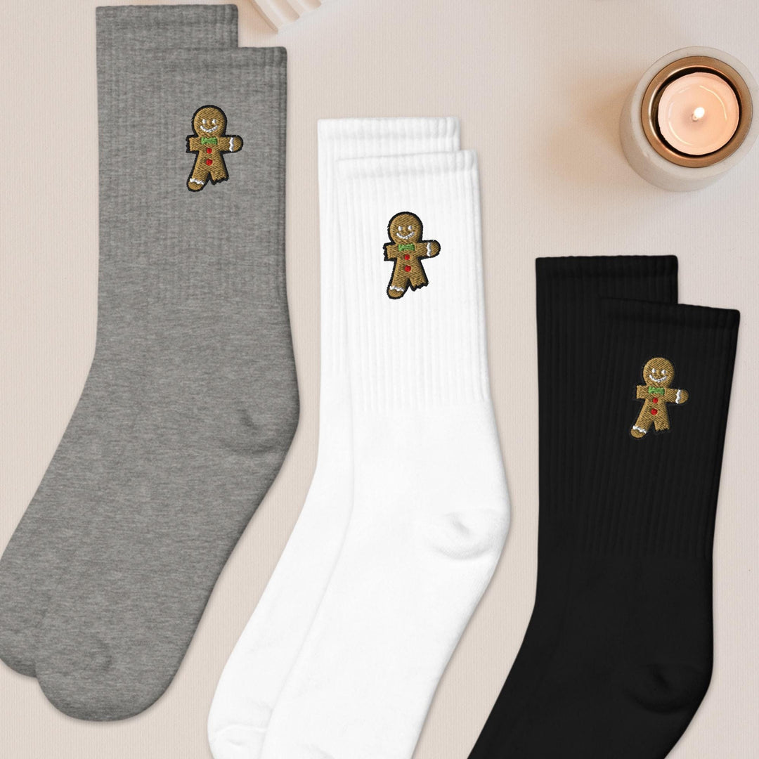 a couple of socks that are on a table