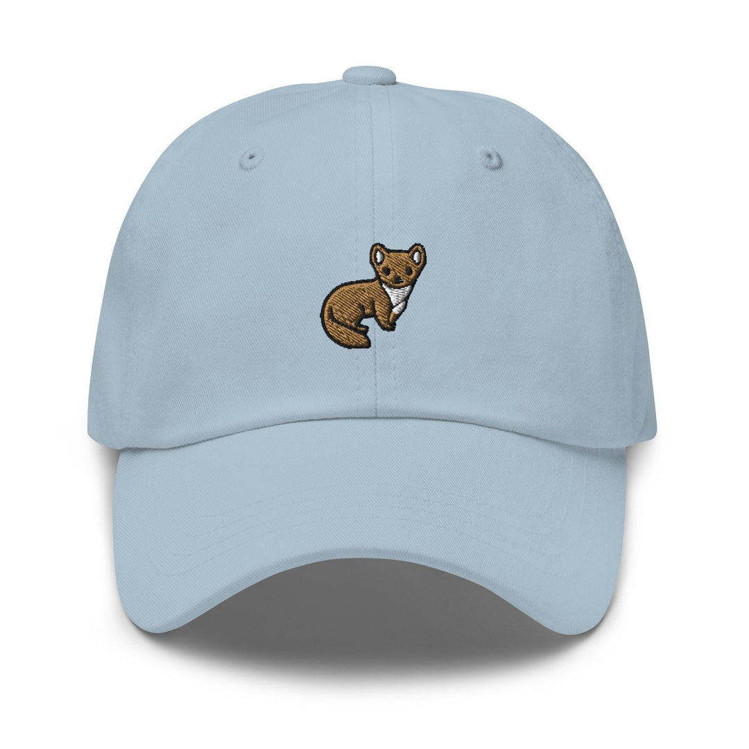 a light blue cap with a picture of a koala on it