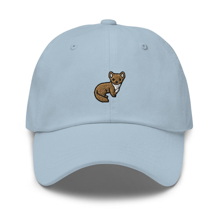 a light blue cap with a picture of a koala on it
