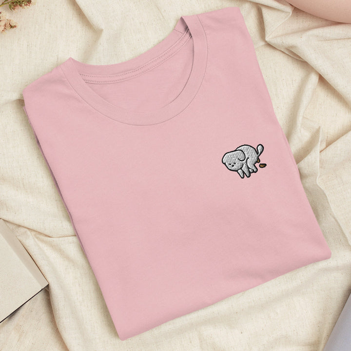 Pooping Dog Leo Embroidered T-shirt