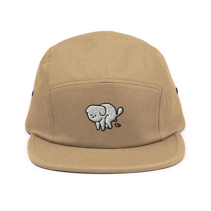 Pooping Dog Leo 5 Panel Camper Cap