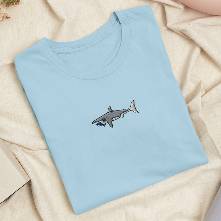 Great White Shark Embroidered T-shirt