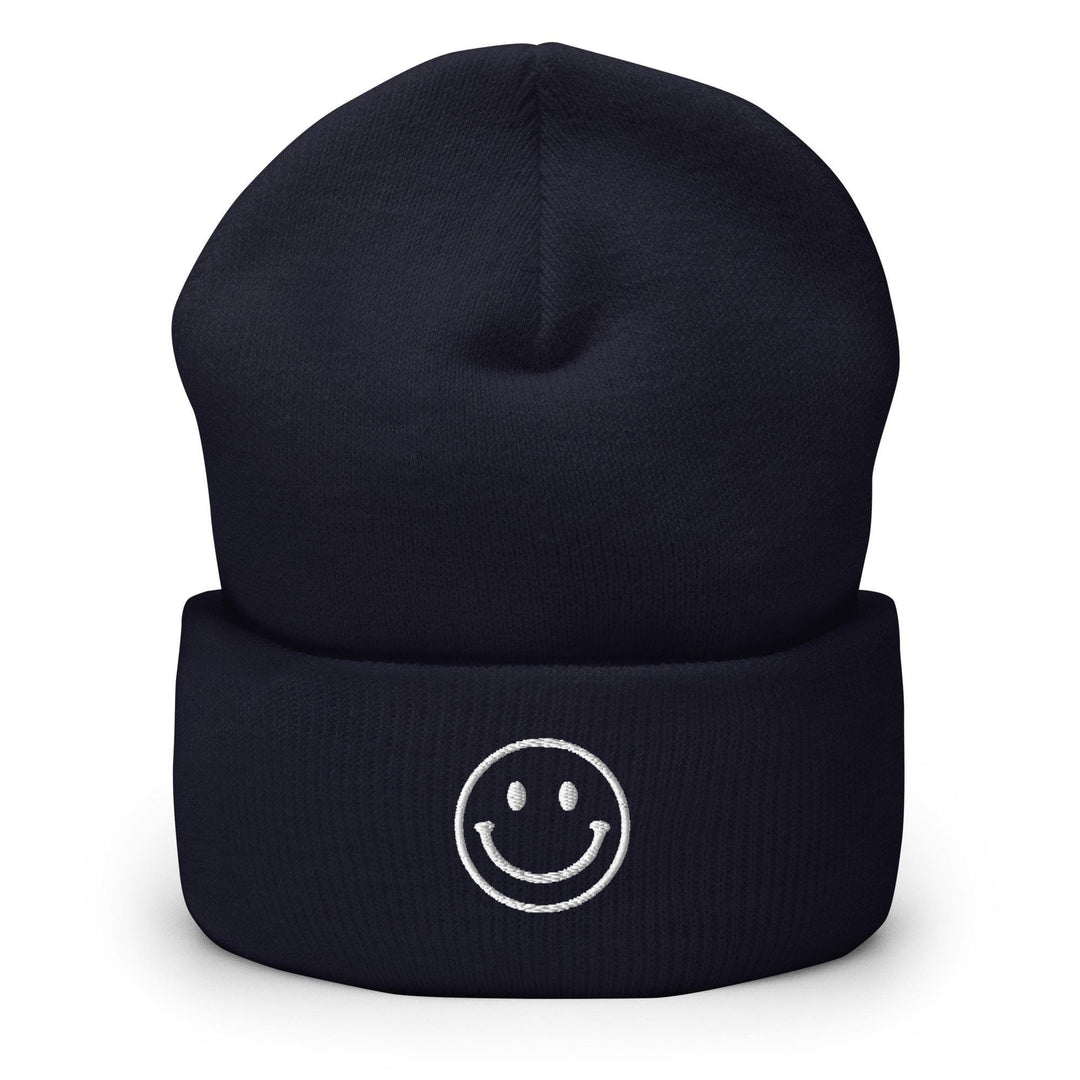 a hat with a smiley face on it