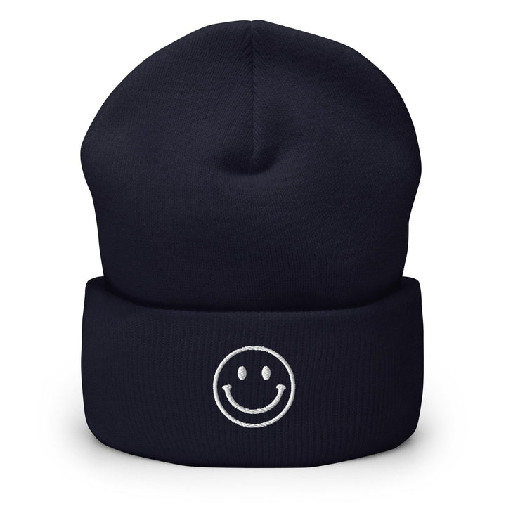 a hat with a smiley face on it