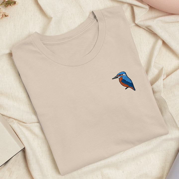 Kingfisher Bird Embroidered T-shirt