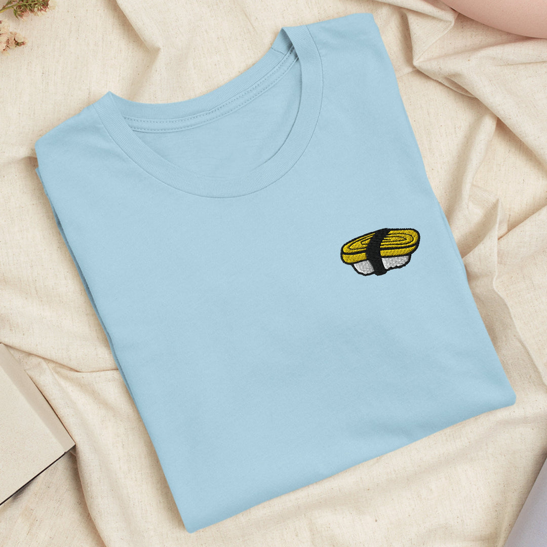 Tamago Nigiri Egg Sushi Embroidered T-shirt