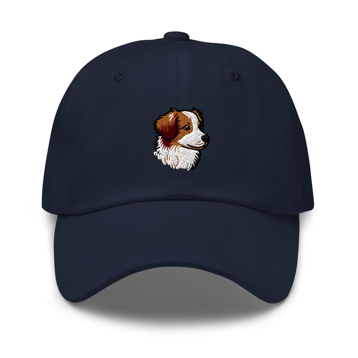 a baseball cap with a picture of a dog on it