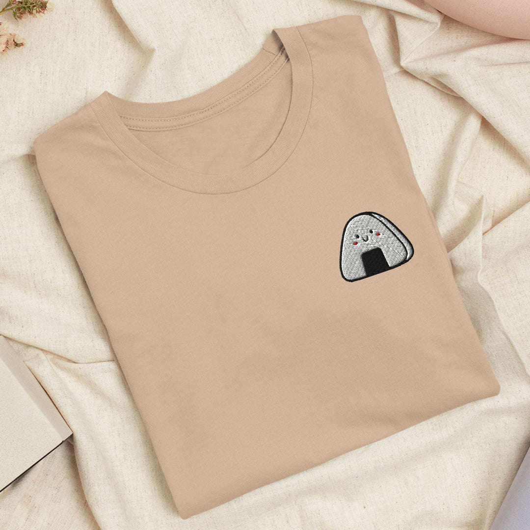 Kawaii Onigiri Embroidered T-shirt