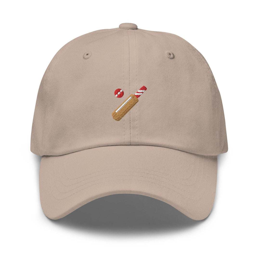 a baseball cap with a baseball bat on it