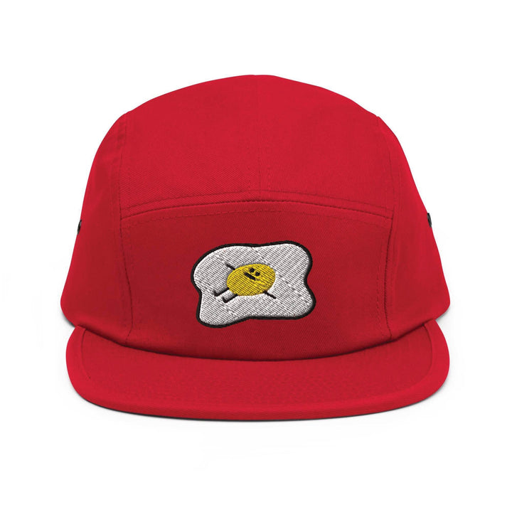 Kawaii Lazy Unmotivated Fried Egg 5 Panel Camper Cap