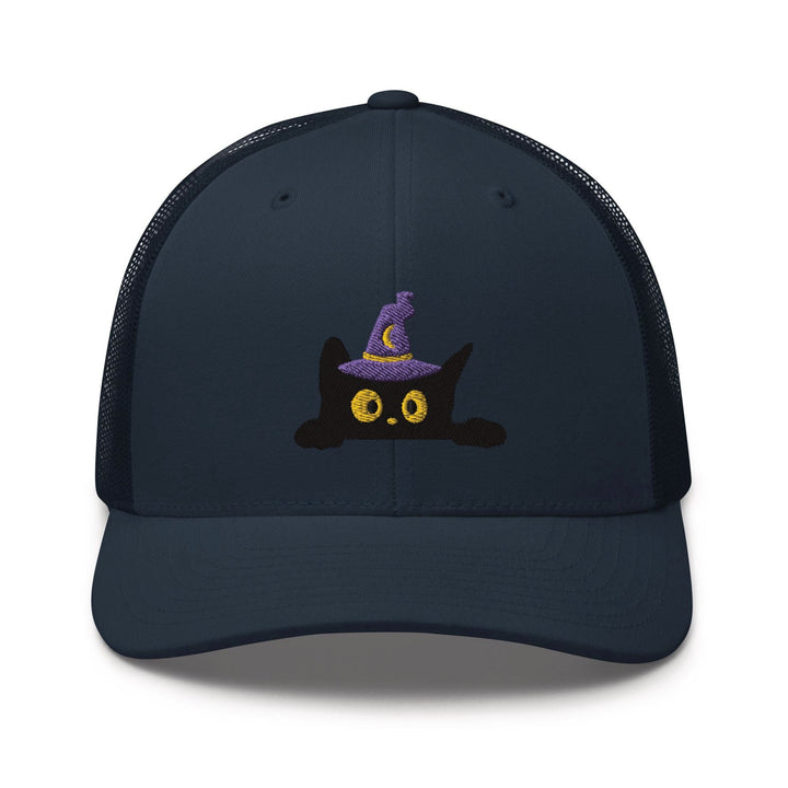Halloween Witch Cat Trucker Cap