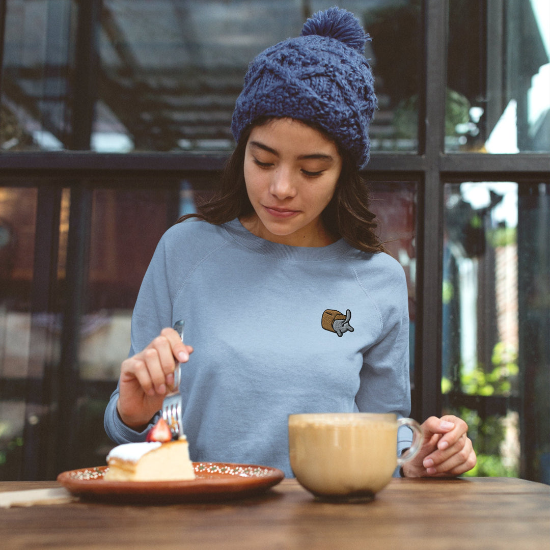 Curious Cat in Bag Sweatshirt