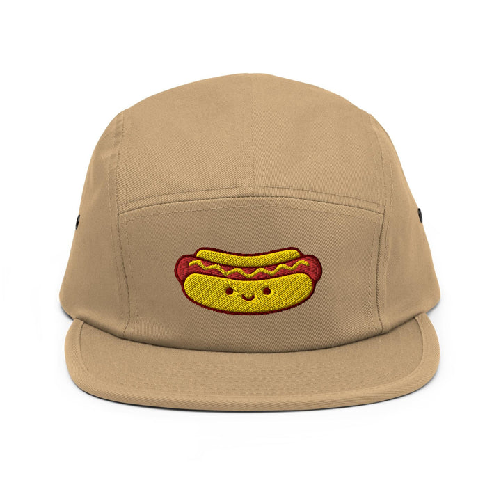 Cute Hot Dog 5 Panel Camper Cap
