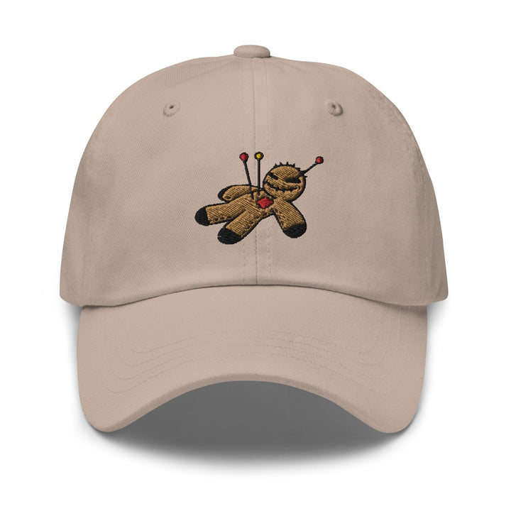 a baseball cap with a teddy bear holding a golf club