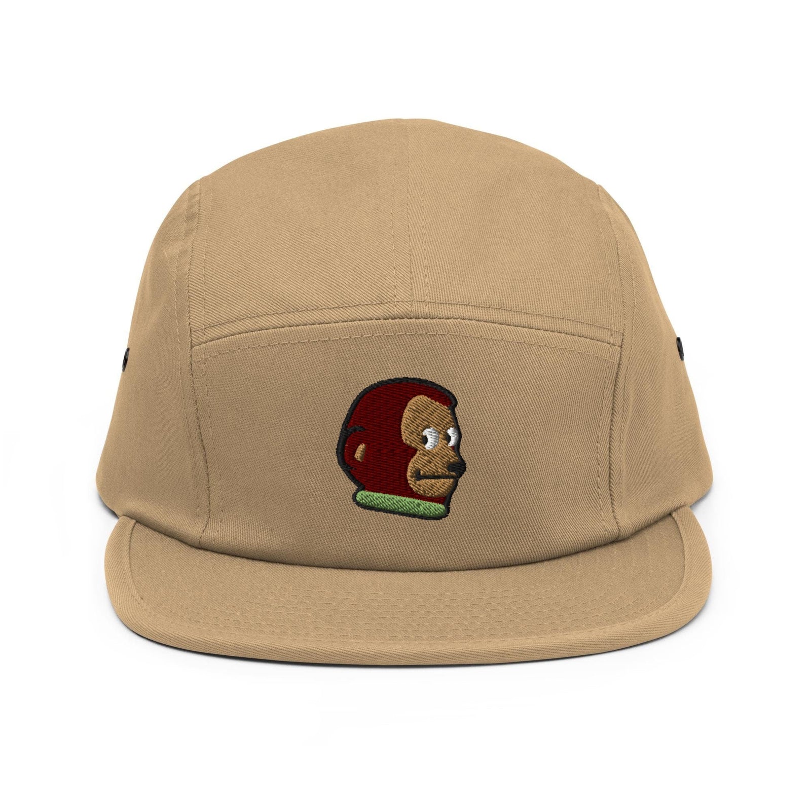 Awkward Side Eye Monkey 5 Panel Camper Cap