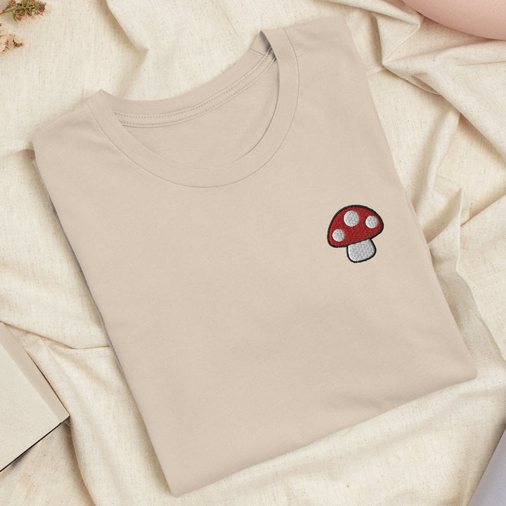 Toadstool Red Mushroom Embroidered T-shirt