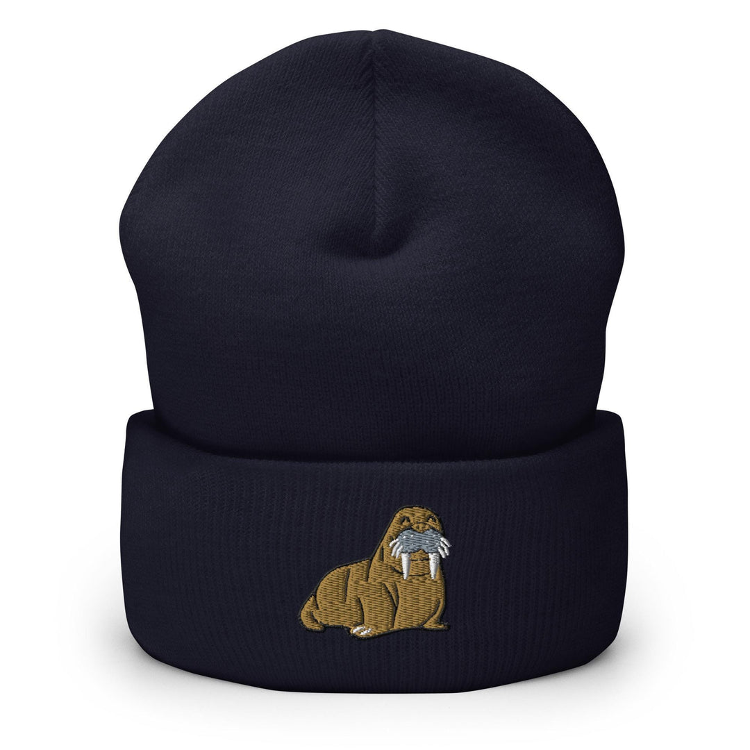 a beanie hat with a dog on it
