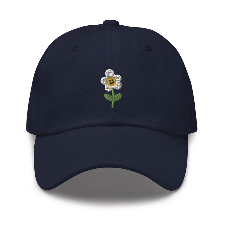 Smiling Daisy Flower Dad Cap