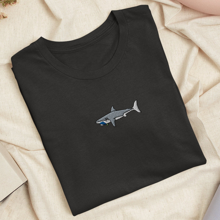 Great White Shark Embroidered T-shirt