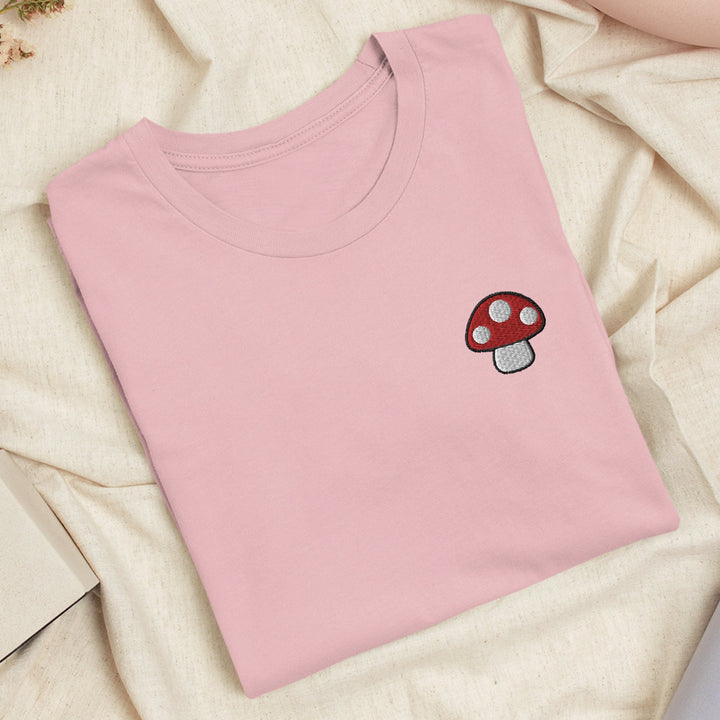 Toadstool Red Mushroom Embroidered T-shirt