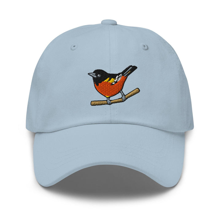 a baseball cap with a bird on it