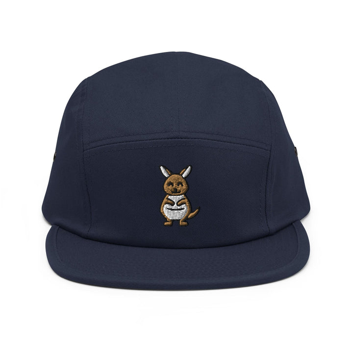 a cap with a kangaroo embroidered on it