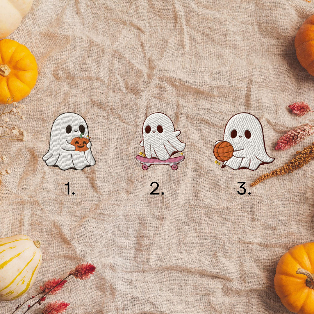 a group of ghost stickers sitting on top of a table