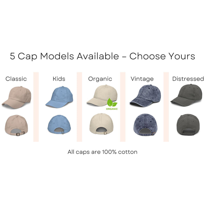 five cap models available choose your colors