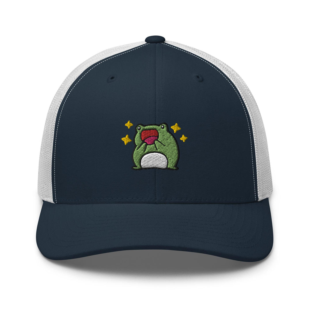 Excited Frog Trucker Cap