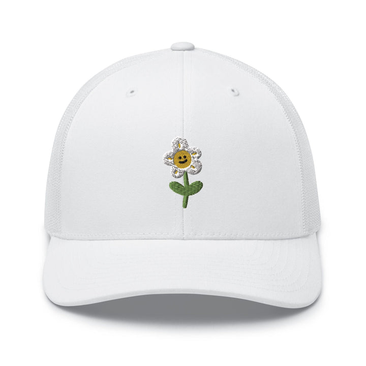 Smiling Daisy Flower Trucker Cap