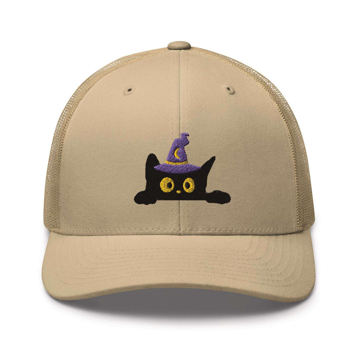 Halloween Witch Cat Trucker Cap