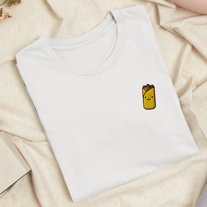 Cute Burrito Embroidered T-shirt
