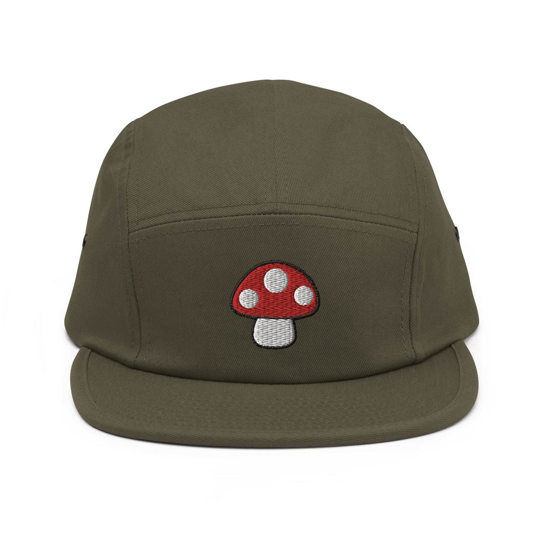 Toadstool Red Mushroom 5 Panel Camper Cap