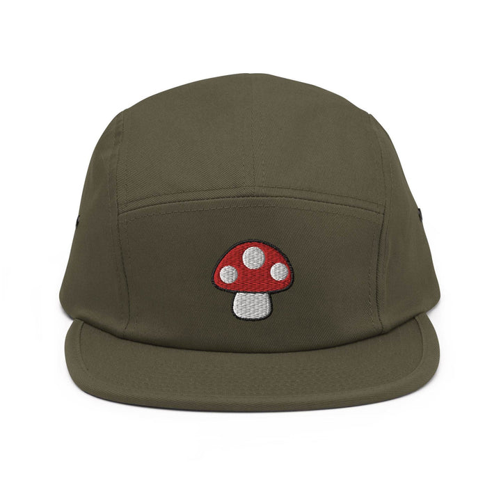 Toadstool Red Mushroom 5 Panel Camper Cap