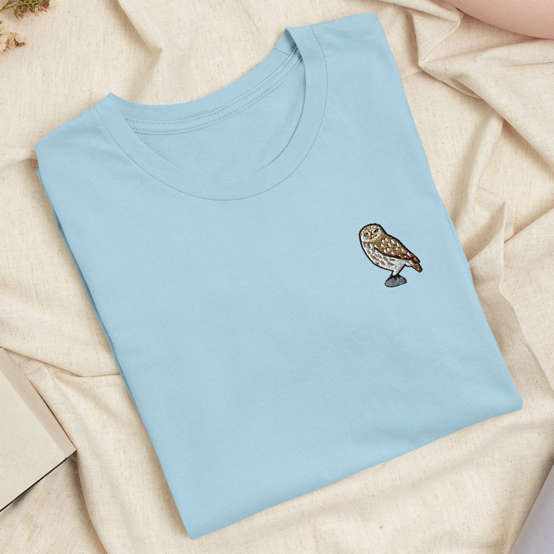 Little Owl of Athena Embroidered T-shirt