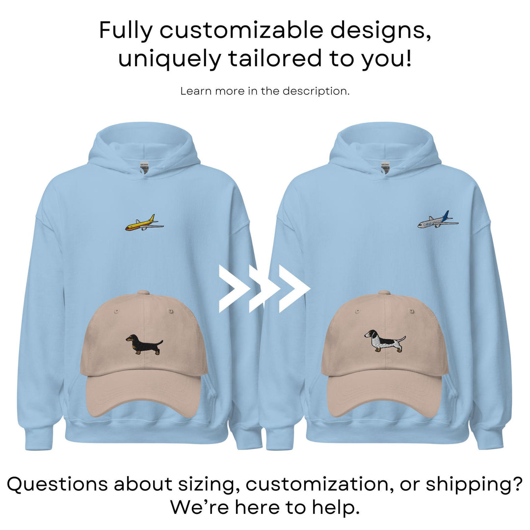 a blue hoodie with a picture of a dog on it