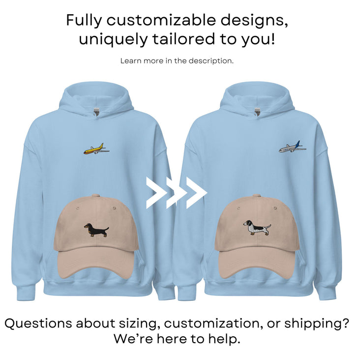 a blue hoodie with a picture of a dog on it