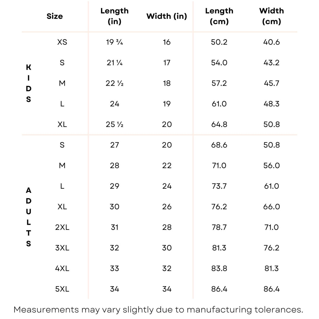 a table with measurements for different sizes of shoes