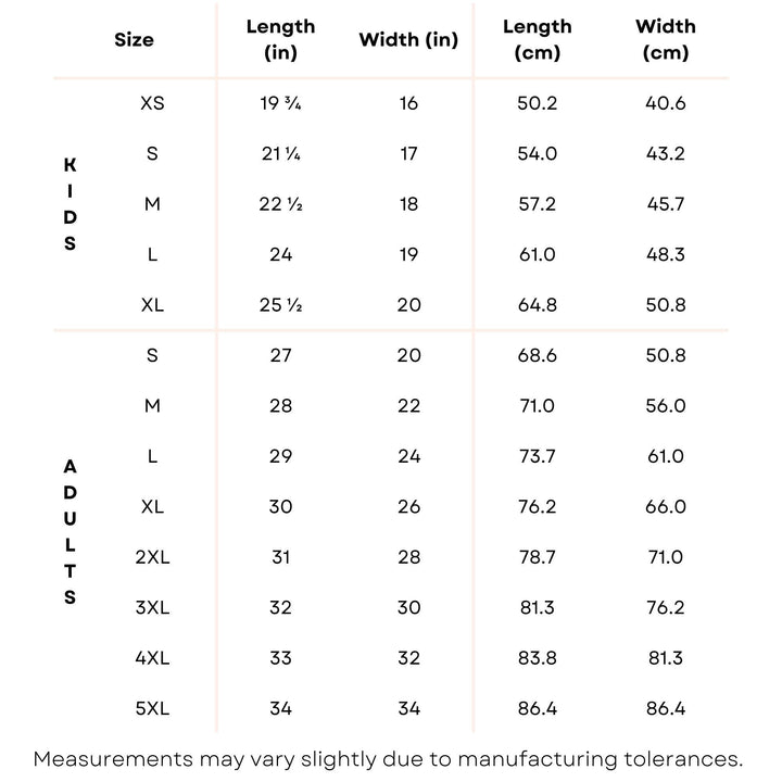 a table with measurements for different sizes of shoes