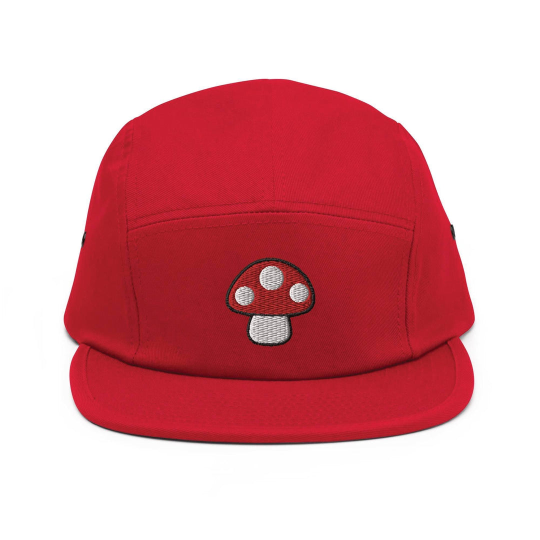 Toadstool Red Mushroom 5 Panel Camper Cap