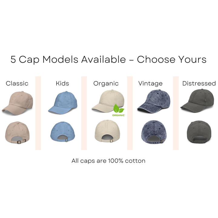 five cap models available choose your colors