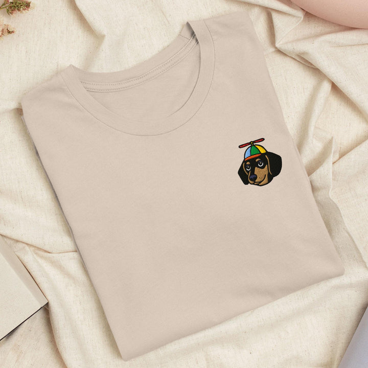 a t - shirt with a picture of a dog on it