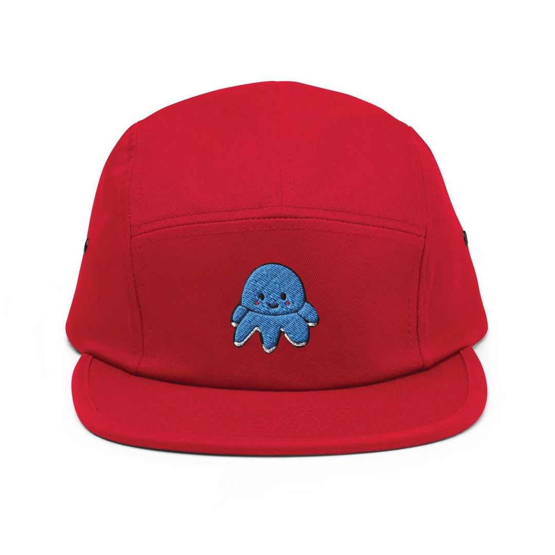 Smiling Plush Octopus 5 Panel Camper Cap