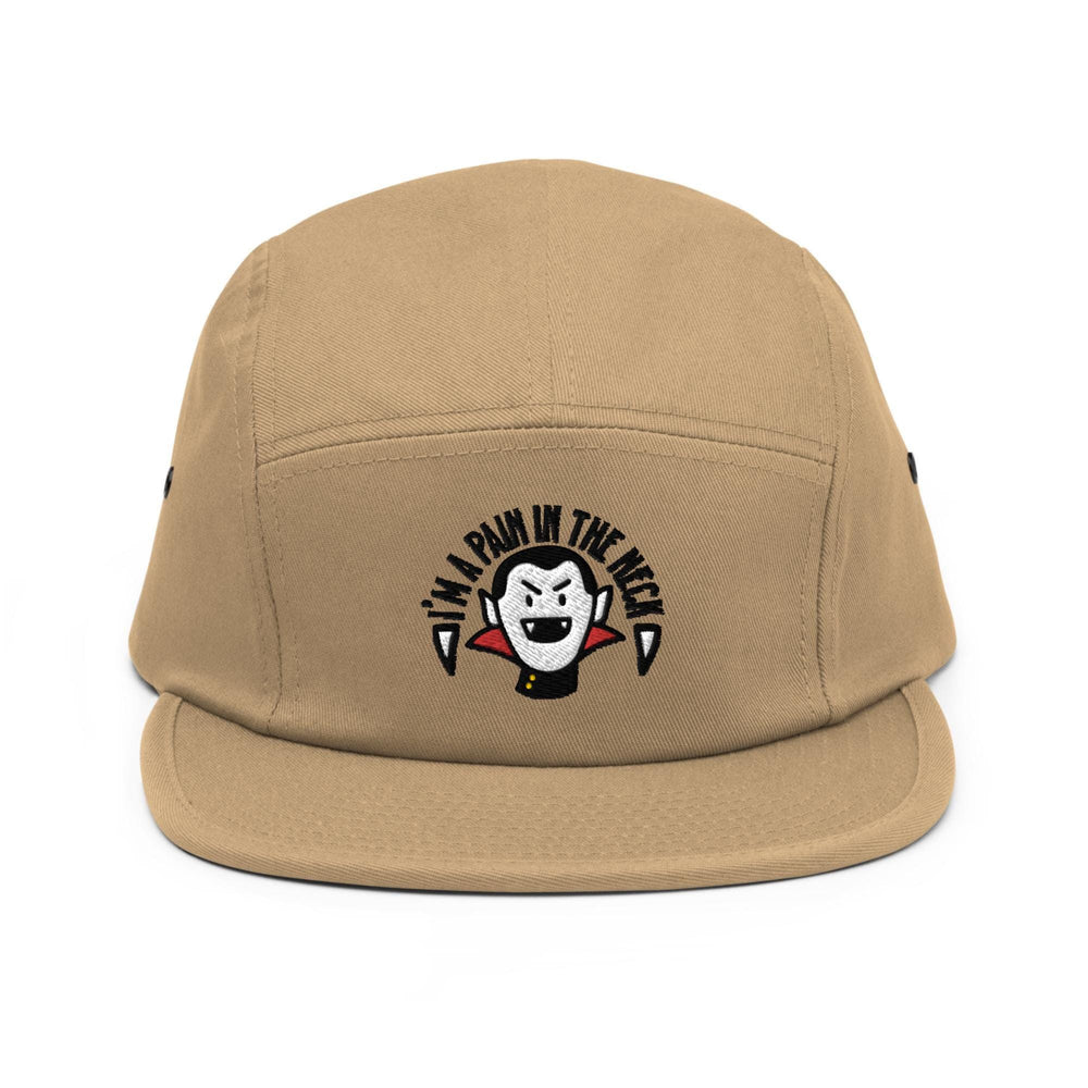 a brown hat with a penguin on it