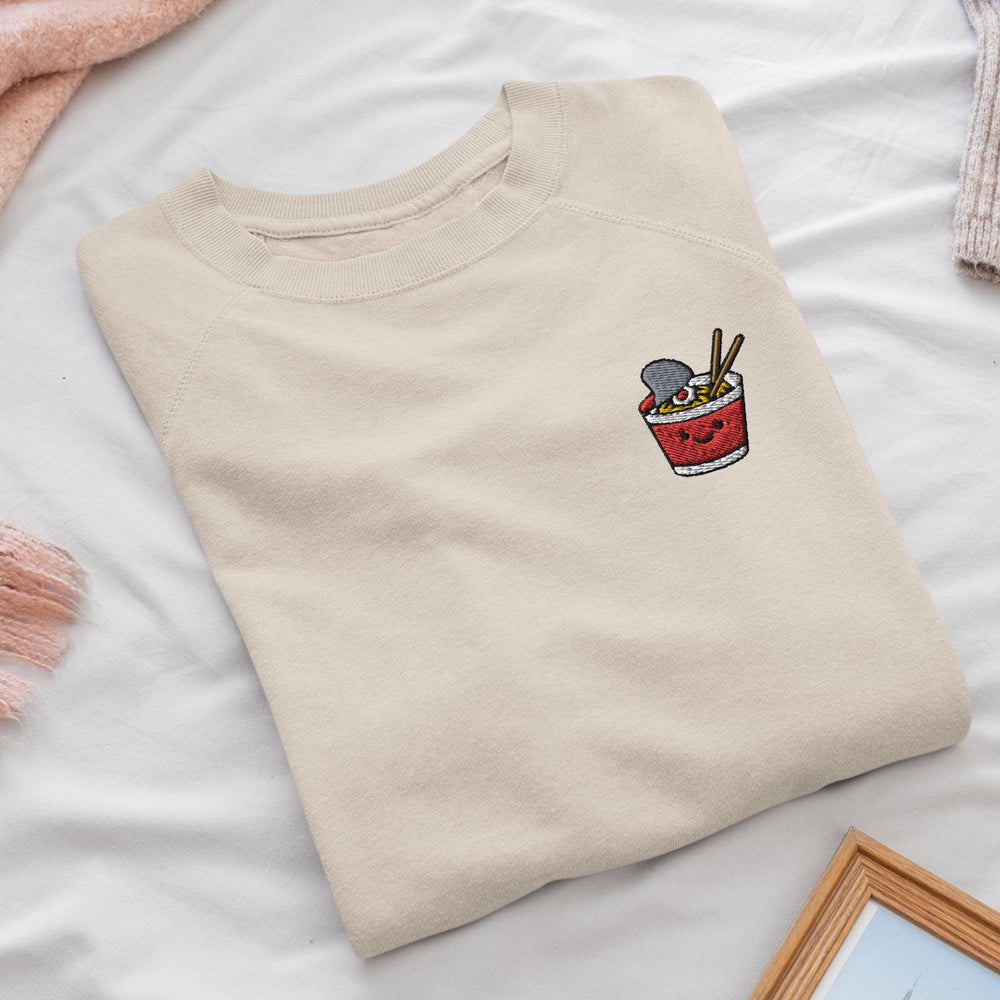 a t - shirt with a picture of a bowl of food on it