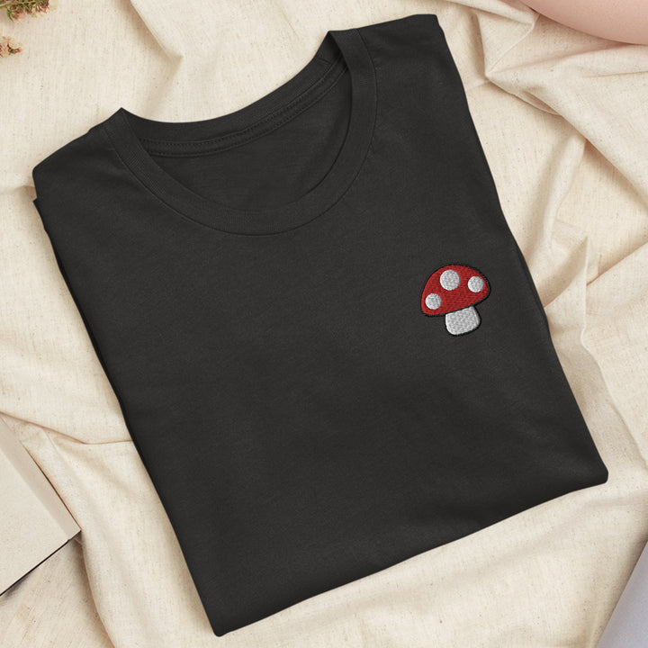 Toadstool Red Mushroom Embroidered T-shirt